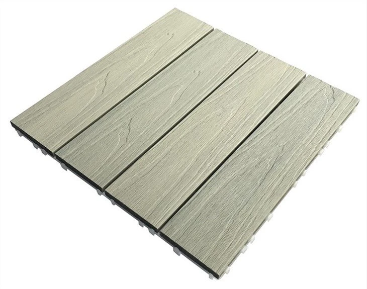Light white WPC decking tiles_